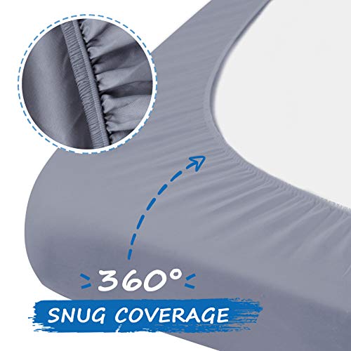 Coldwind Crib Sheets 2 Pack Grey Navy