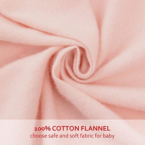 Moonsea Flannel Crib Sheet for Girl 100 Cotton Pink