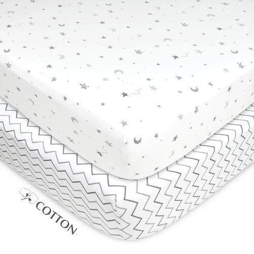 American Baby Company 2 Pack Cotton Fitted Crib Sheets