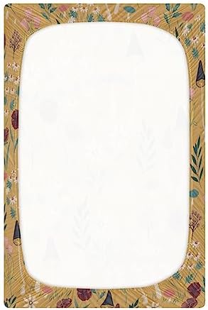 FUGIDOG Mushroom Crib Sheet Soft Breathable Unisex