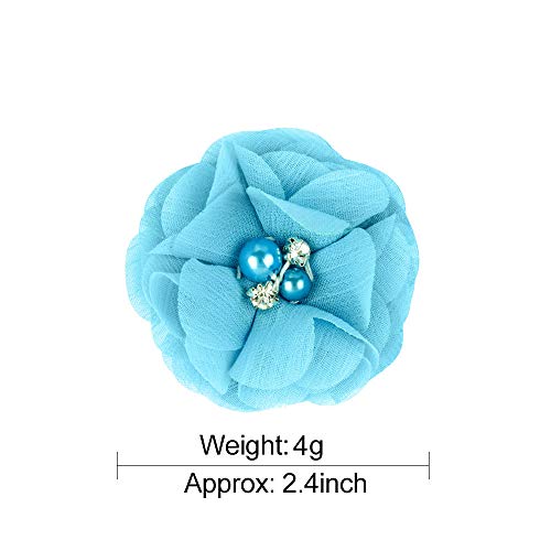 30pcs Baby Girls Flower Hair Clips Chiffon Barrettes