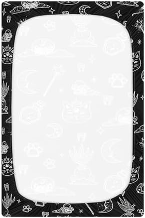 Qilmy Halloween Fitted Crib Sheet for Kids