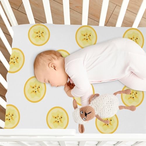 Tropical Banana Slices Crib Sheets Playard Sheets for Baby Toddler