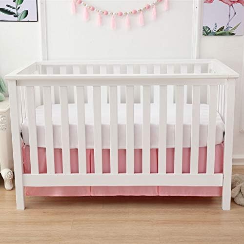 Belsden 3 Pack Crib Sheets Set Light Purple Pink White