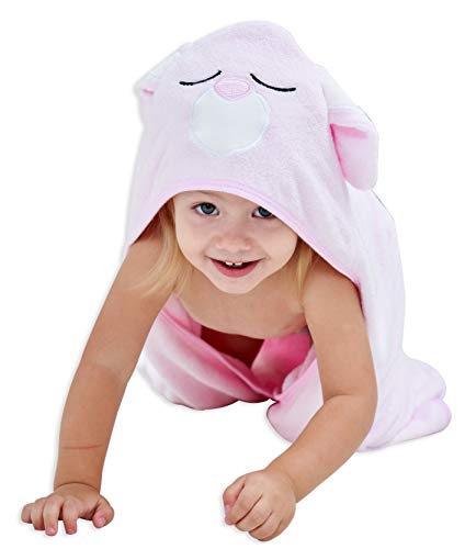 HIPHOP PANDA Hooded Towel - Bamboo Rayon Absorbent Baby Towel with Bear Ears