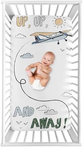 Sweet Jojo Designs Vintage Airplane Crib Sheet