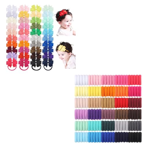 Jollybows 40pcs Baby Girls Headbands with Hair Ties