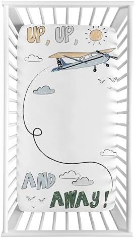 Sweet Jojo Designs Vintage Airplane Crib Sheet