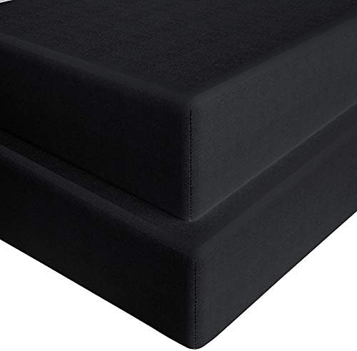 FLXXIE 2 Pack Microfiber Crib Sheets Black 1