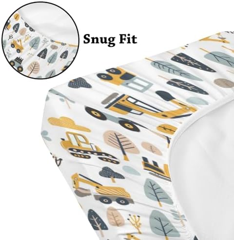 KuphiL10C Cartoon Car Truck Tree Crib Sheet 1