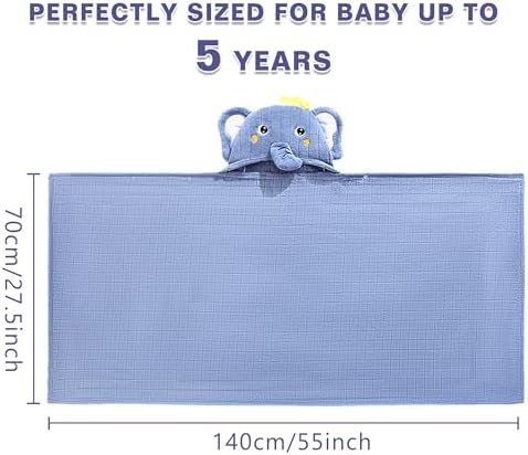 INSPEAUTY Toddler Hooded Bath Towels 2-Pack 55x275 Coral Fleece