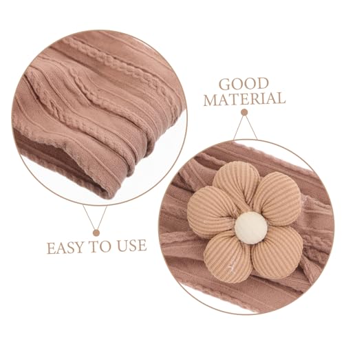 VICASKY 4Pcs Soft Flower Headbands for Newborns and Babies