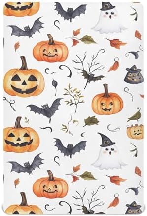 Qilmy Halloween Fitted Crib Sheet for Baby