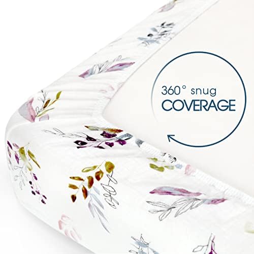 GRSSDER 100 Cotton Muslin Crib Sheet 52x28 1