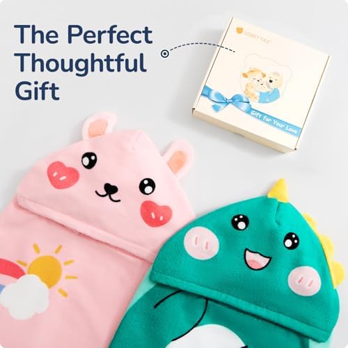 usbettas Kids Beach Towels - Bunny Hooded Bath Wrap 29x27 Inch
