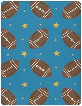 KICPOAY Stylized Footballs Crib Sheets for Baby