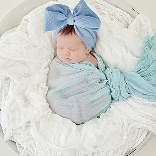 8PCS Baby Girls Bow Headbands Set Soft Elastic Hair Accessories