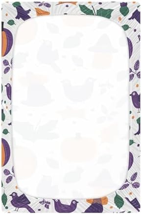 Qilmy Halloween Pumpkins Fitted Crib Sheet for Kids 1