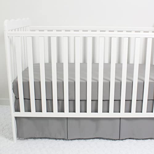 CaSaJa 3-Pack Fitted Crib Sheets Set Neutral Charcoal Gray