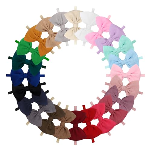 YanJie 24PCS Baby Girls Headbands 45 Super Soft Nylon Hair Wraps