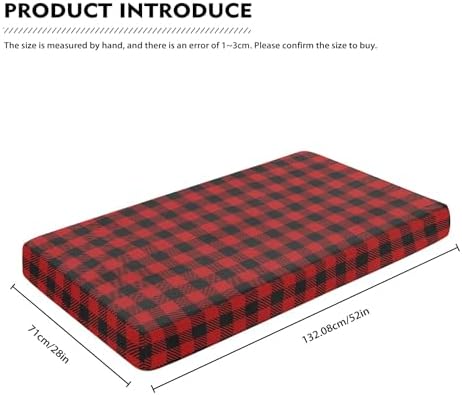 Red and Black Buffalo Plaid Fitted Crib Sheet 28x52