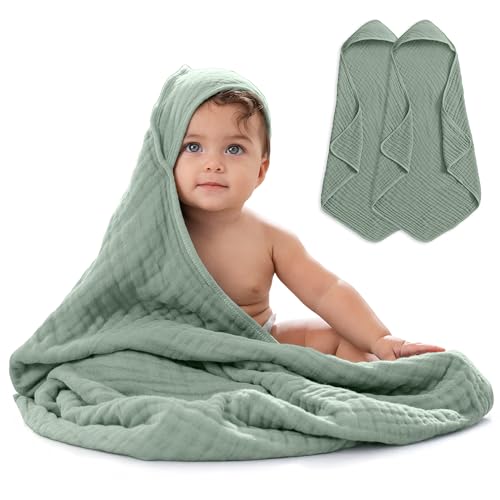Comfy Cubs Hooded Towel 2-Pack - Fern