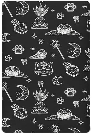 Qilmy Halloween Fitted Crib Sheet for Kids