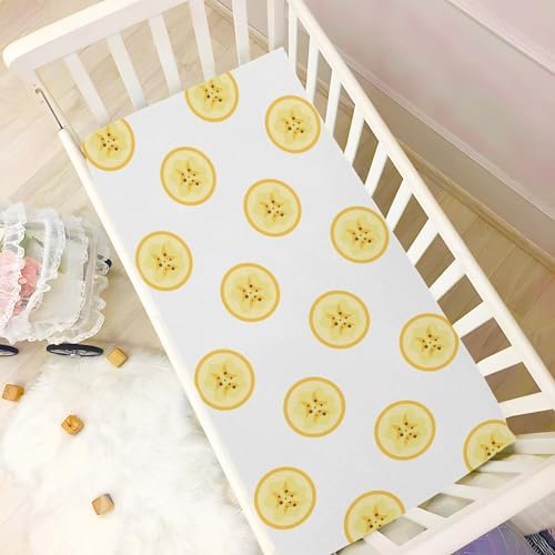 Tropical Banana Slices Crib Sheets Playard Sheets for Baby Toddler
