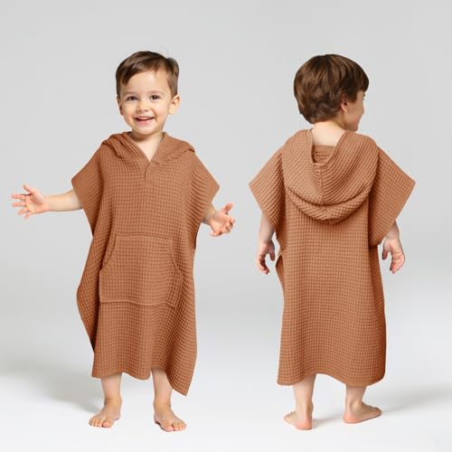Zamlory Hooded Kids Beach Towel - Soft Poncho for Babies and Toddlers