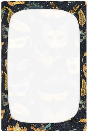 Qilmy Mardi Gras Crib Sheet for Baby Soft and Breathable