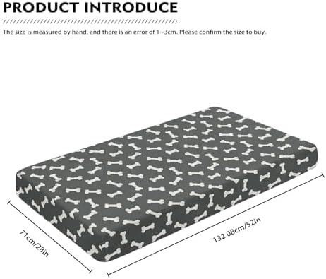 QINBEIDU Dog Bone Crib Sheet 28x52 Standard Size 1