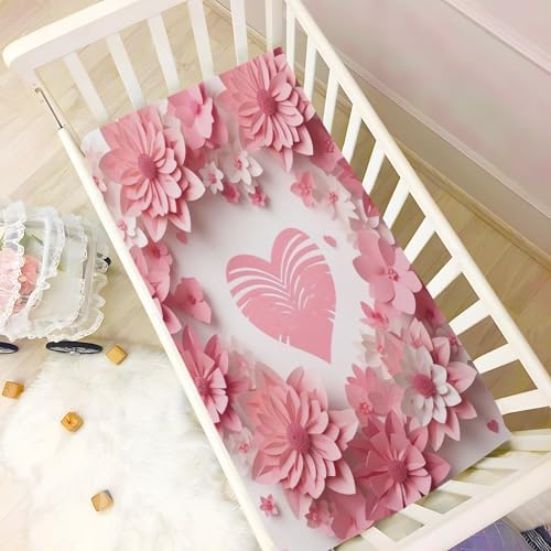 Wajiw Crib Sheets for Girls and Boys 28x52In Standard Size