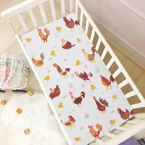 KICPOAY Crib Sheets Stretchy Playard Sheets for Baby Toddler 52x28in