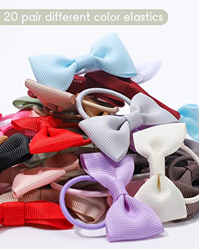 Jollybows 40PCS Baby Girls Grosgrain Ribbon Headbands