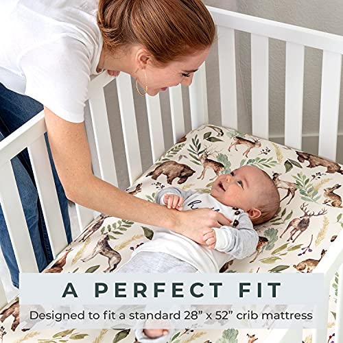 Pobibaby Premium Single Fitted Crib Sheet for Baby Boy