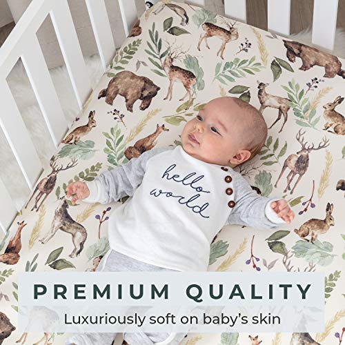 Pobibaby Premium Single Fitted Crib Sheet for Baby Boy