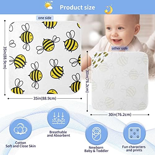 Kigai Flying Bumble Bees Baby Hooded Towel