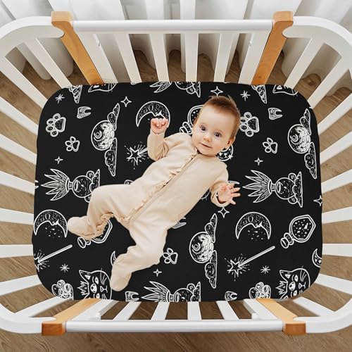 Qilmy Halloween Fitted Crib Sheet for Kids