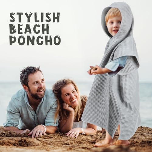 3 Pcs Hooded Poncho Towels for Kids