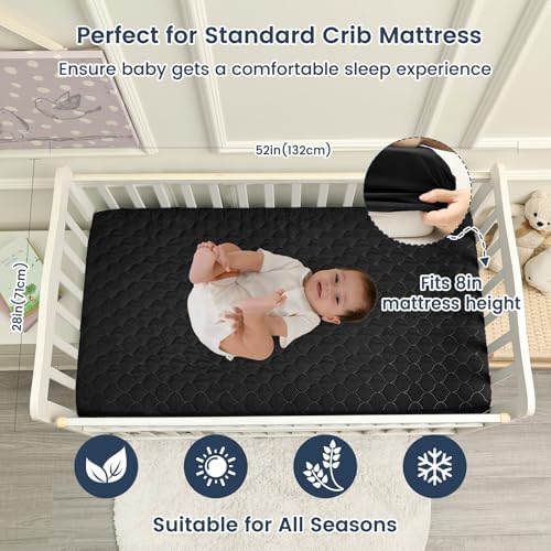 Davids Kids 2 Pack Waterproof Crib Mattress Protector Pad