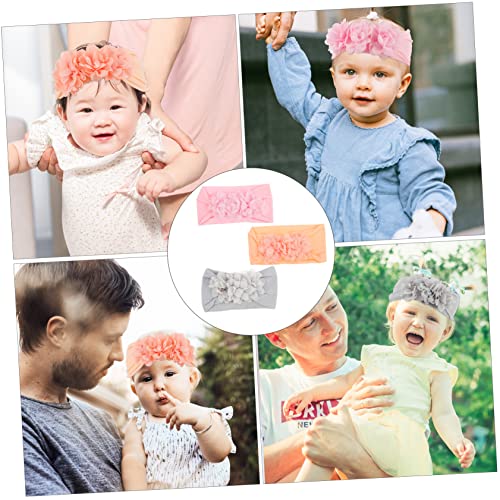 LIFKOME 3pcs Floral Bow Headband for Baby Girls 1