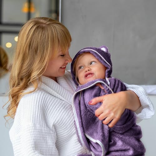 Premium Toddler Towel with Hood - Purple