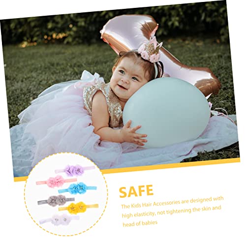 BESPORTBLE 6Pcs Elastic Hair Ties Floral Headbands for Baby Girl