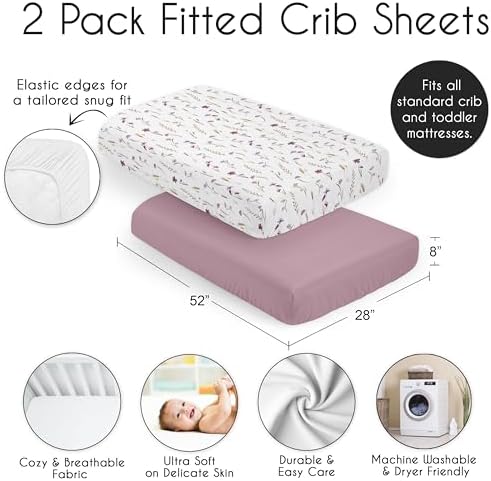 Sweet Jojo Designs Boho Garden Crib Sheets Set - 2pc