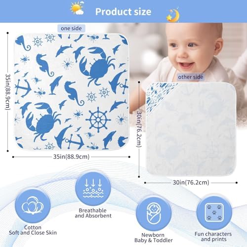 Bulletgxll Blue Sea Animals Hooded Towel