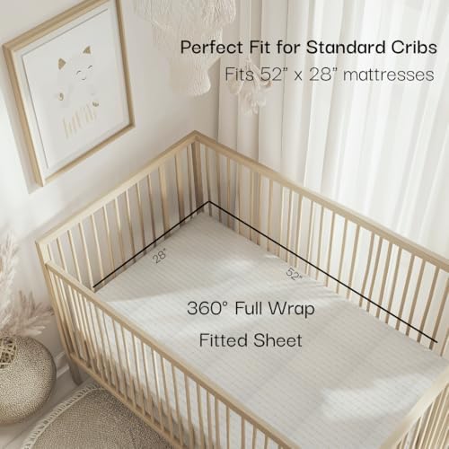 Salt Earth Organic Cotton Muslin Crib Sheets 2 Pack 52x28 Neutral Print