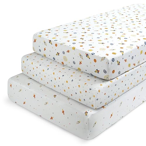 Delta Children 3-Pack Fitted Crib Sheets - Space Exploration Design