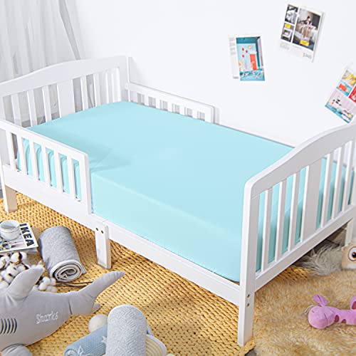 NTBAY 100 Brushed Microfiber Fitted Crib Sheet