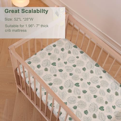 Zdolmy Muslin Crib Sheets 2 Pack for Girl and Boy