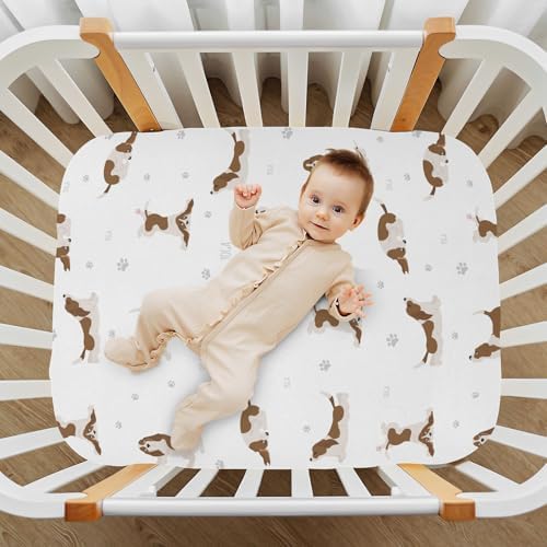 Yoga Dogs Fitted Crib Sheets for Baby Toddler